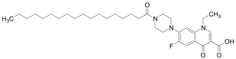 1-Ethyl-6-fluoro-1,4-dihydro-4-oxo-7-[4-(1-oxooctadecyl)-1-piperazinyl]-3-quinolinecarboxylic Acid