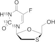 cis 5-Fluoro-1-[2-(hydroxymethyl)-1,3-oxathiolan-5-yl]-2,4(1H,3H)-pyrimidinedione-13C,15N2