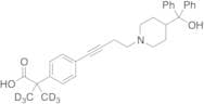 4-[4-[4-(Hydroxydiphenylmethyl)-1-piperidinyl]-1-butyn-1-yl]-α,α-dimethyl-benzeneacetic Acid-d6
