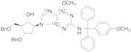 5-[(4-Methoxyphenyl)-diphenylmethylamino-6-methoxy-9H-purin-9-yl]-13C2, 15N-3-(phenylmethoxy)-2-[(…