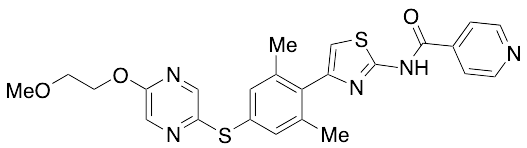 N-[4-[4-[[5-(2-Methoxyethoxy)-2-pyrazinyl]thio]-2,6-dimethylphenyl]-2-thiazolyl]-4-pyridinecarboxa…