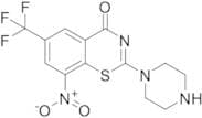 8-Nitro-2-(piperazin-1-yl)-6-(trifluoromethyl)-4H-benzo[e][1,3]thiazin-4-one
