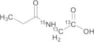 N-Propionylglycine-13C2,15N