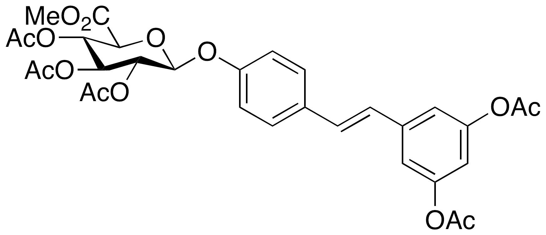 trans Resveratrol Penta-O-acetyl-4’-β-D-glucuronide Methyl Ester