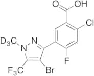 5-[4-Bromo-1-methyl-5-(trifluoromethyl)-1H-pyrazol-3-yl]-2-chloro-4-fluorobenzoic Acid-d3