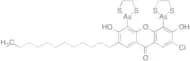 2-Chloro-4,5-bis(1,3,2-dithiarsolan-2-yl)-7-dodecyl-3,6-dihydroxy-9H-xanthen-9-one