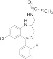 N-((7-Chloro-5-(2-fluorophenyl)-2,3-dihydro-1H-benzo[e][1,4]diazepin-2-yl)methyl)acetamide-13C2