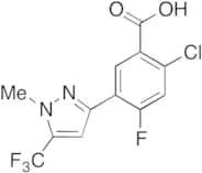 2-Chloro-4-fluoro-5-[1-methyl-5-(trifluoromethyl)-1H-pyrazol-3-yl]benzoic Acid
