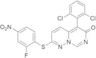 5-(2,6-Dichlorophenyl)-2-((2-fluoro-4-nitrophenyl)thio)-6H-pyrimido[1,6-b]pyridazin-6-one