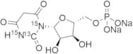 5,6-Dihydro-6-oxo-5′-Uridylic Acid Disodium Salt-¹³C,¹⁵N₂