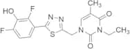 1-((5-(2,4-Difluoro-3-hydroxyphenyl)-1,3,4-thiadiazol-2-yl)methyl)-3-ethyl-5-methylpyrimidine-2,4(…