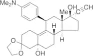 (5α,11β,17alphalpha)-11-[4-(dimethylamino)phenyl]-5,17-dihydroxy-19-norpregn-9-en-20-yn-3-one Cycl…