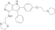 N-(1,3-Dithiolan-2-ylmethyl)-5-phenyl-6-[4-[2-(1-pyrrolidinyl)ethoxy]phenyl]-7H-pyrrolo[2,3-d]pyri…