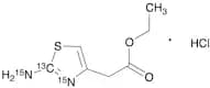 Ethyl 2-(2-Amino-1,3-thiazol-4-yl)acetate-15N2,13C Hydrochloride