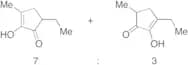 5-Ethyl-2-hydroxy-3-methylcyclopent-2-enone + 3-Ethyl-2-hydroxy-5-methylcyclopent-2-enone (7:3 Mix…