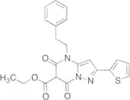 Ethyl 5,7-dioxo-4-phenethyl-2-(thiophen-2-yl)-4,5,6,7-tetrahydropyrazolo[1,5-a]pyrimidine-6-carbox…