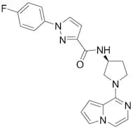 1-(4-Fluorophenyl)-N-[(3S)-1-pyrrolo[1,2-a]pyrazin-1-yl-3-pyrrolidinyl]-1H-pyrazole-3-carboxamide
