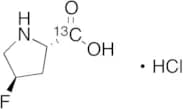 trans-4-Fluoropyrrolidine-2-carboxylic Acid-13C1 Hydrochloride Salt