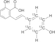 2-Hydroxy-6-[2-(4-hydroxyphenyl)ethenyl]-benzoic Acid-13C5