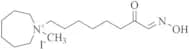 1-[(8E)-8-(Hydroxyimino)-7-oxooctyl]-1-methylazepan-1-ium iodide