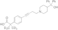 4-[4-[4-(Hydroxydiphenylmethyl)-1-piperidinyl]-1-butyn-1-yl]-α,α-dimethyl-benzeneacetic Acid-d6