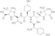 (2R)-(2R)-2-(4-Hydroxyphenyl)glycyl-(2R)-2-[(2S,4S)-4-carboxy-5,5-dimethyl-2-thiazolidinyl]glycyl-…