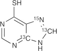 6-Mercaptopurine-13C2,15N (major)