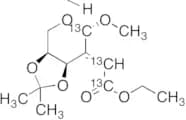 Methyl (2E)-2-Deoxy-2-(2-ethoxy-2-oxoethylidene)-3,4-O-isopropylidene-β-L-erythro-pentopyranoside-…