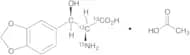 DL-threo-β-(3,4-Methylenedioxyphenyl)serine-13C2,15N Acetate Salt