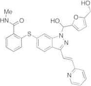 N-methyl-2-[[3-[(1E)-2-(pyridinyl) ethenyl]-[N-[(5hydroxy methyl furanyl)-hydroxymethyl]-1H-indazo…