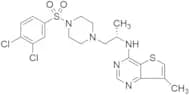 N-[(2S)-1-[4-(3,4-Dichlorophenyl)sulfonylpiperazin-1-yl]propan-2-yl]-7-methylthieno[3,2-d]pyrimidi…