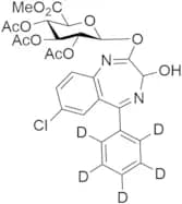Oxazepam-D5 2,3,4-Tri-O-acetyl-β-D-glucuronic Acid Methyl Ester