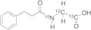 N-(3-Phenylpropionyl)glycine-3C2,15N