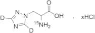 Rac 3-(1,2,4-Triazol-1-yl)-L-alanine-15N,d2 Hydrochloride (d3 major)
