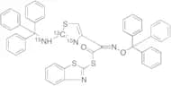 (Z)-α-[(Triphenylmethoxy)imino]-2-[(triphenylmethyl)amino]-4-thiazoleethanethioic Acid S-2-Benzoth…